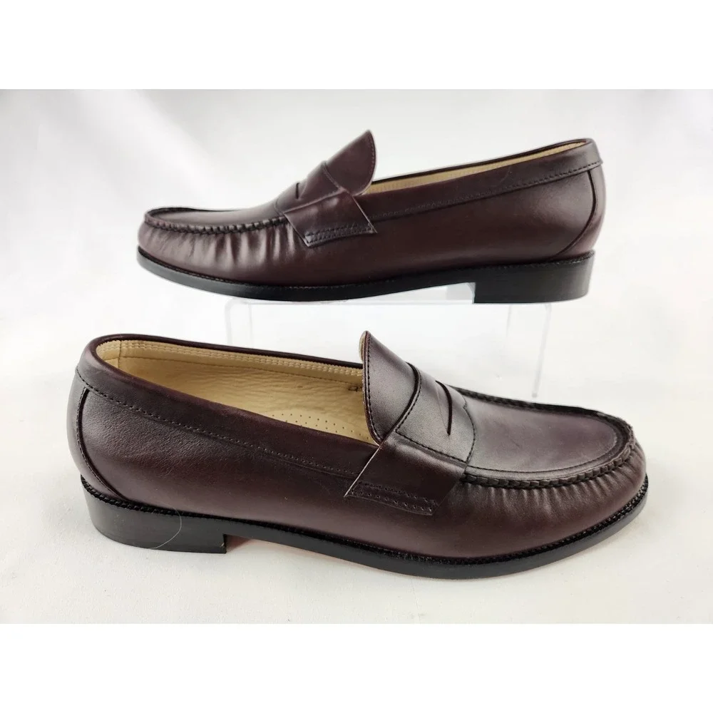 SAS‎ Mens Penny 40 Slip On Loafers Cordovan Leather Dress Shoes Sz 14 M
